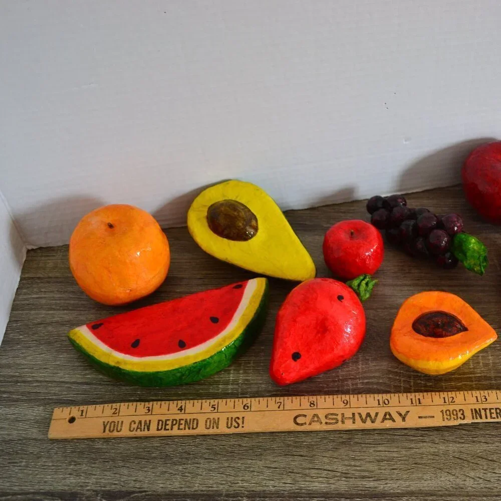 Vtg Paper Maché Fruit Bowl - Picture 6 of 7